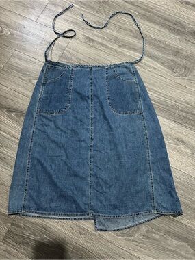 Vintage GAP Denim Skirt Y2K Comfy Boho Denim Wrap Skirt Western Cowgirl Size 10